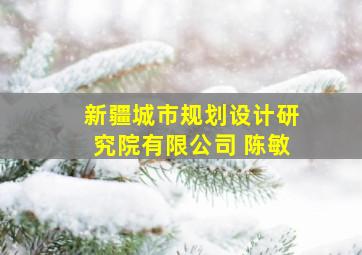 新疆城市规划设计研究院有限公司 陈敏